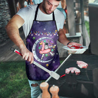 Funny Astronauts Sit On Flamingo Christmas Apron Xmas Holiday Patterns - Wonder Print Shop