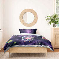 Funny Astronauts Sit On Flamingo Christmas Bedding Set Xmas Holiday Patterns - Wonder Print Shop