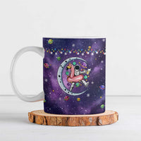 Funny Astronauts Sit On Flamingo Christmas Ceramic Mug Xmas Holiday Patterns - Wonder Print Shop