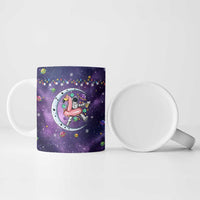 Funny Astronauts Sit On Flamingo Christmas Ceramic Mug Xmas Holiday Patterns - Wonder Print Shop