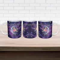 Funny Astronauts Sit On Flamingo Christmas Ceramic Mug Xmas Holiday Patterns - Wonder Print Shop