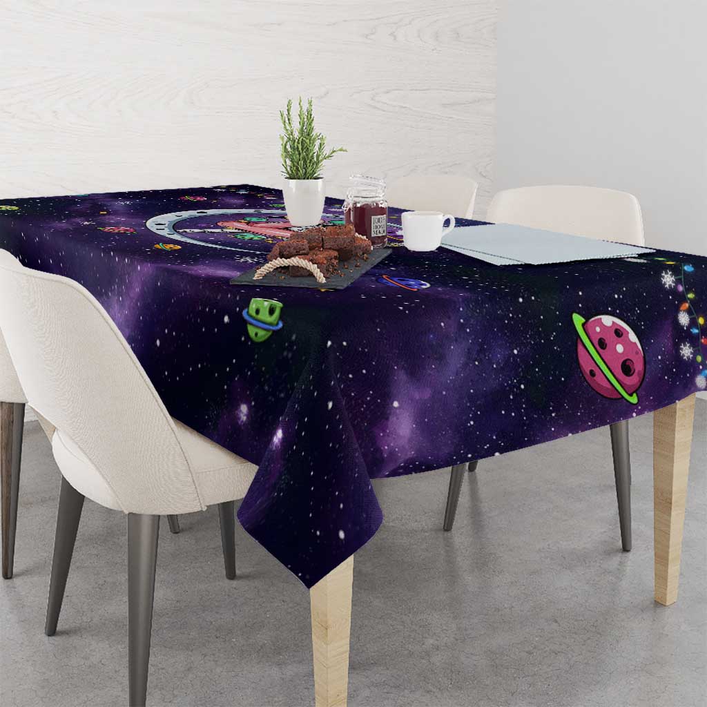 Funny Astronauts Sit On Flamingo Christmas Tablecloth Xmas Holiday Patterns - Wonder Print Shop