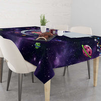 Funny Astronauts Sit On Flamingo Christmas Tablecloth Xmas Holiday Patterns - Wonder Print Shop