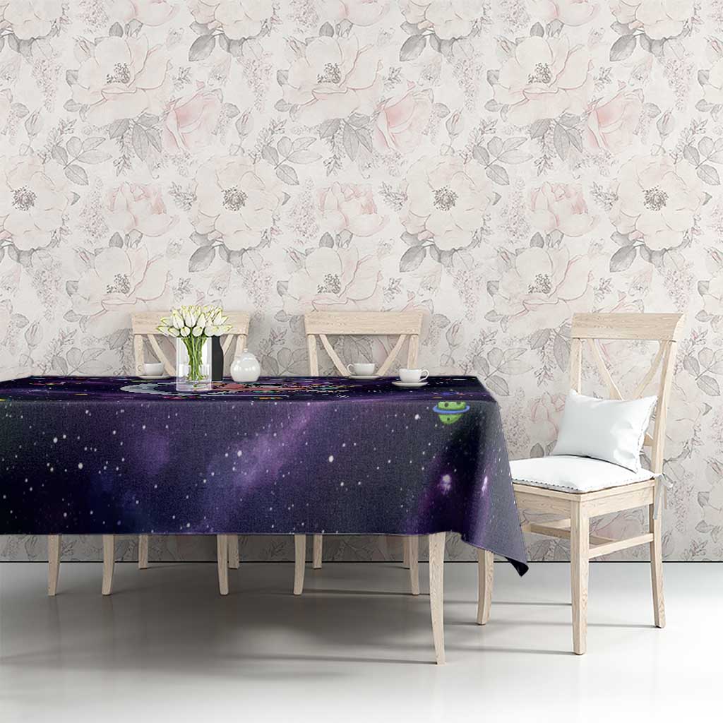 Funny Astronauts Sit On Flamingo Christmas Tablecloth Xmas Holiday Patterns - Wonder Print Shop