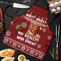 Chihuahua Attitude Christmas Apron Xmas Holiday Patterns - Wonder Print Shop