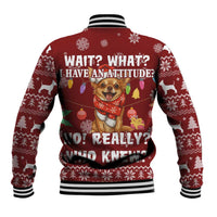 Chihuahua Attitude Christmas Baseball Jacket Xmas Holiday Patterns - Wonder Print Shop