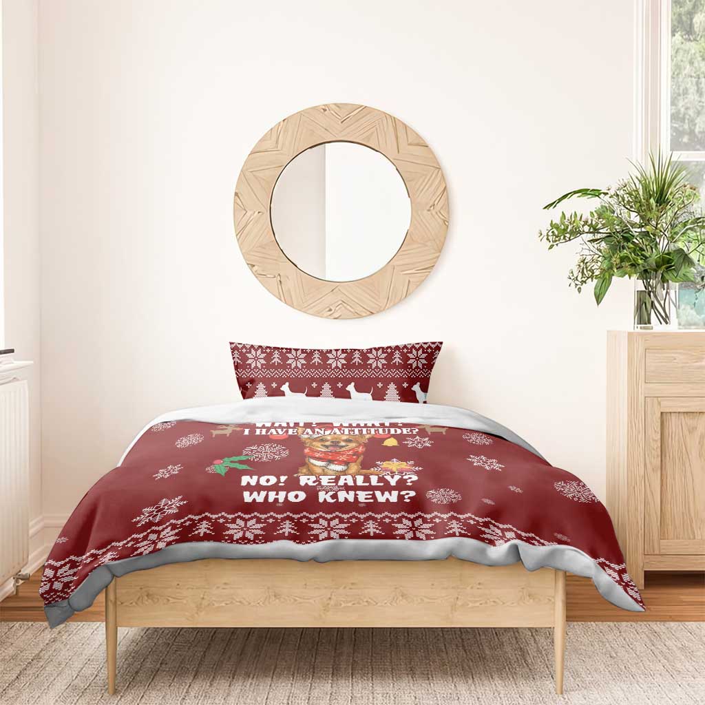 Chihuahua Attitude Christmas Bedding Set Xmas Holiday Patterns - Wonder Print Shop