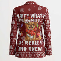 Chihuahua Attitude Christmas Blazer Xmas Holiday Patterns - Wonder Print Shop