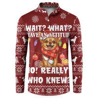Chihuahua Attitude Christmas Button Sweatshirt Xmas Holiday Patterns - Wonder Print Shop