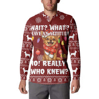 Chihuahua Attitude Christmas Button Sweatshirt Xmas Holiday Patterns - Wonder Print Shop
