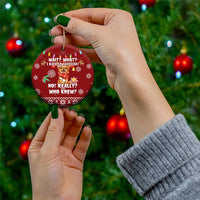 Chihuahua Attitude Christmas Ceramic Ornament Xmas Holiday Patterns - Wonder Print Shop