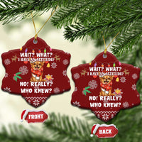 Chihuahua Attitude Christmas Ceramic Ornament Xmas Holiday Patterns - Wonder Print Shop