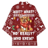 Chihuahua Attitude Christmas Kimono Xmas Holiday Patterns - Wonder Print Shop
