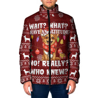 Chihuahua Attitude Christmas Padded Jacket Xmas Holiday Patterns - Wonder Print Shop