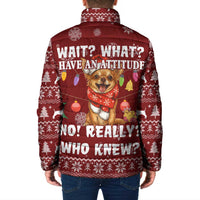 Chihuahua Attitude Christmas Padded Jacket Xmas Holiday Patterns - Wonder Print Shop