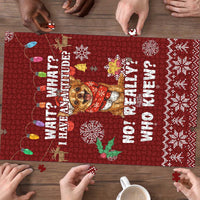 Chihuahua Attitude Christmas Puzzle Xmas Holiday Patterns - Wonder Print Shop