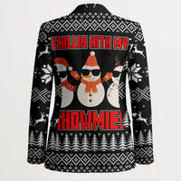 Chillin With My Snowmies Christmas Blazer Xmas Holiday Patterns - Wonder Print Shop