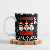 Chillin With My Snowmies Christmas Ceramic Mug Xmas Holiday Patterns - Wonder Print Shop