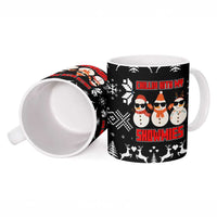 Chillin With My Snowmies Christmas Ceramic Mug Xmas Holiday Patterns - Wonder Print Shop