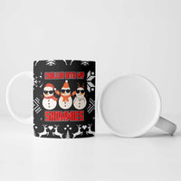 Chillin With My Snowmies Christmas Ceramic Mug Xmas Holiday Patterns - Wonder Print Shop