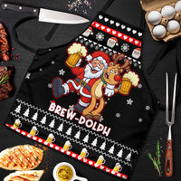 Christmas Brewdolph Reindeer Apron Xmas Holiday Patterns - Wonder Print Shop