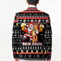 Christmas Brewdolph Reindeer Blazer Xmas Holiday Patterns - Wonder Print Shop