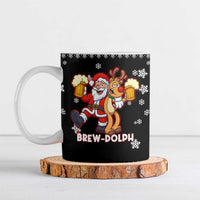 Christmas Brewdolph Reindeer Ceramic Mug Xmas Holiday Patterns - Wonder Print Shop