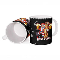 Christmas Brewdolph Reindeer Ceramic Mug Xmas Holiday Patterns - Wonder Print Shop