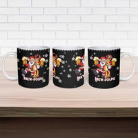 Christmas Brewdolph Reindeer Ceramic Mug Xmas Holiday Patterns - Wonder Print Shop