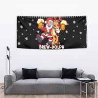 Christmas Brewdolph Reindeer Tapestry Xmas Holiday Patterns - Wonder Print Shop