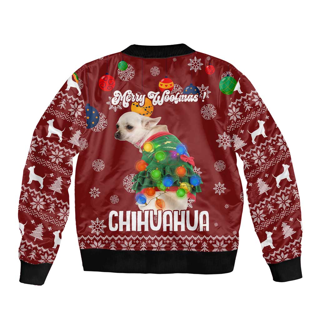 Chihuahua Dog Attitude Christmas Bomber Jacket Xmas Holiday Patterns - Wonder Print Shop