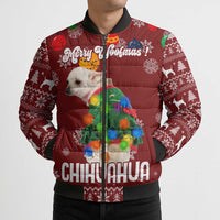 Chihuahua Dog Attitude Christmas Bomber Puffer Jacket Xmas Holiday Patterns - Wonder Print Shop