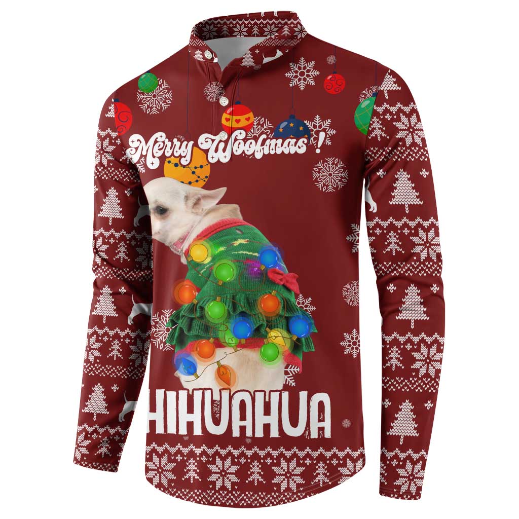 Chihuahua Dog Attitude Christmas Button Sweatshirt Xmas Holiday Patterns - Wonder Print Shop