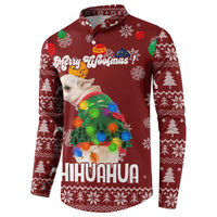 Chihuahua Dog Attitude Christmas Button Sweatshirt Xmas Holiday Patterns - Wonder Print Shop