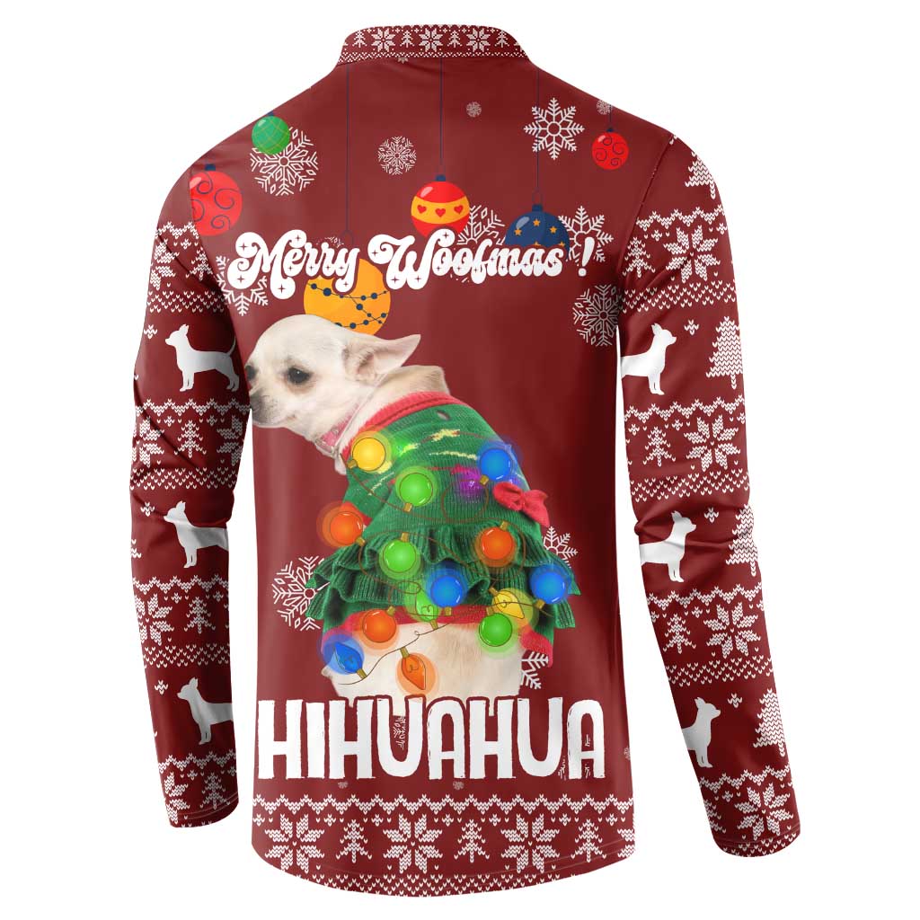 Chihuahua Dog Attitude Christmas Button Sweatshirt Xmas Holiday Patterns - Wonder Print Shop