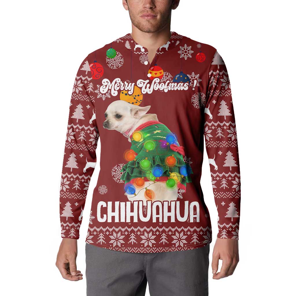 Chihuahua Dog Attitude Christmas Button Sweatshirt Xmas Holiday Patterns - Wonder Print Shop