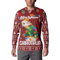 Chihuahua Dog Attitude Christmas Button Sweatshirt Xmas Holiday Patterns - Wonder Print Shop