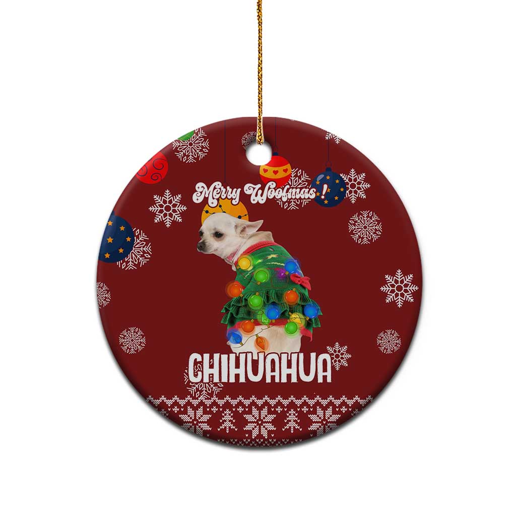 Chihuahua Dog Attitude Christmas Ceramic Ornament Xmas Holiday Patterns - Wonder Print Shop