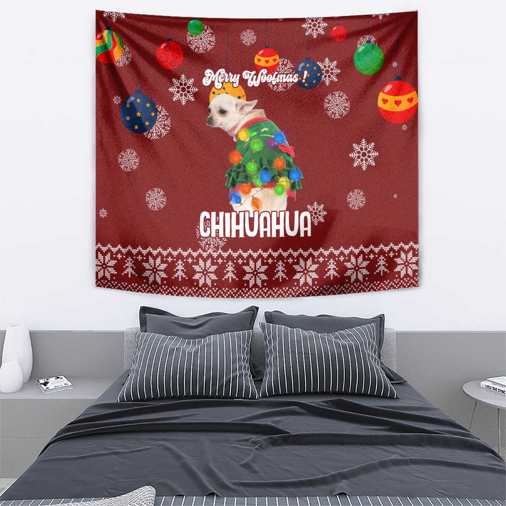 Chihuahua Dog Attitude Christmas Tapestry Xmas Holiday Patterns - Wonder Print Shop
