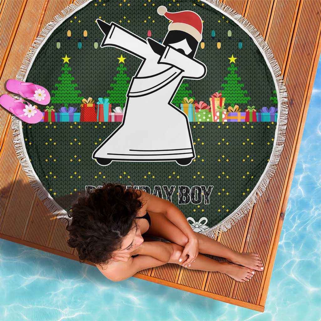 Jesus Birthday Boy Christmas Beach Blanket Funny Xmas Holiday Patterns - Wonder Print Shop