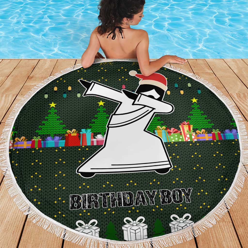Jesus Birthday Boy Christmas Beach Blanket Funny Xmas Holiday Patterns - Wonder Print Shop