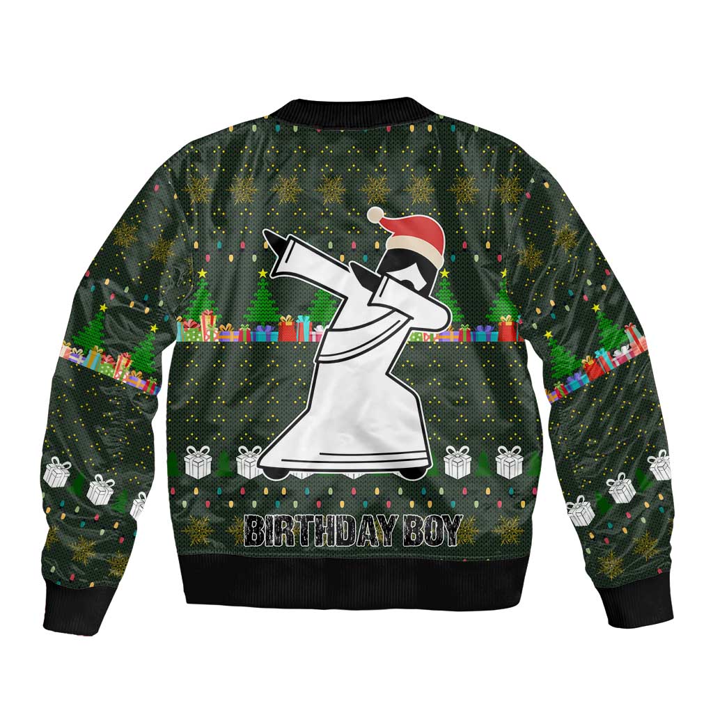 Jesus Birthday Boy Christmas Bomber Jacket Funny Xmas Holiday Patterns - Wonder Print Shop