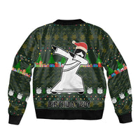 Jesus Birthday Boy Christmas Bomber Jacket Funny Xmas Holiday Patterns - Wonder Print Shop
