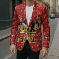 Jesus Birthday Christmas Blazer Funny Xmas Holiday Patterns - Wonder Print Shop
