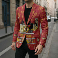 Jesus Birthday Christmas Blazer Funny Xmas Holiday Patterns - Wonder Print Shop