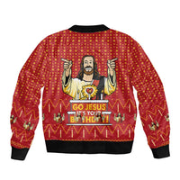 Jesus Birthday Christmas Bomber Jacket Funny Xmas Holiday Patterns - Wonder Print Shop