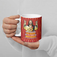 Jesus Birthday Christmas Ceramic Mug Funny Xmas Holiday Patterns - Wonder Print Shop