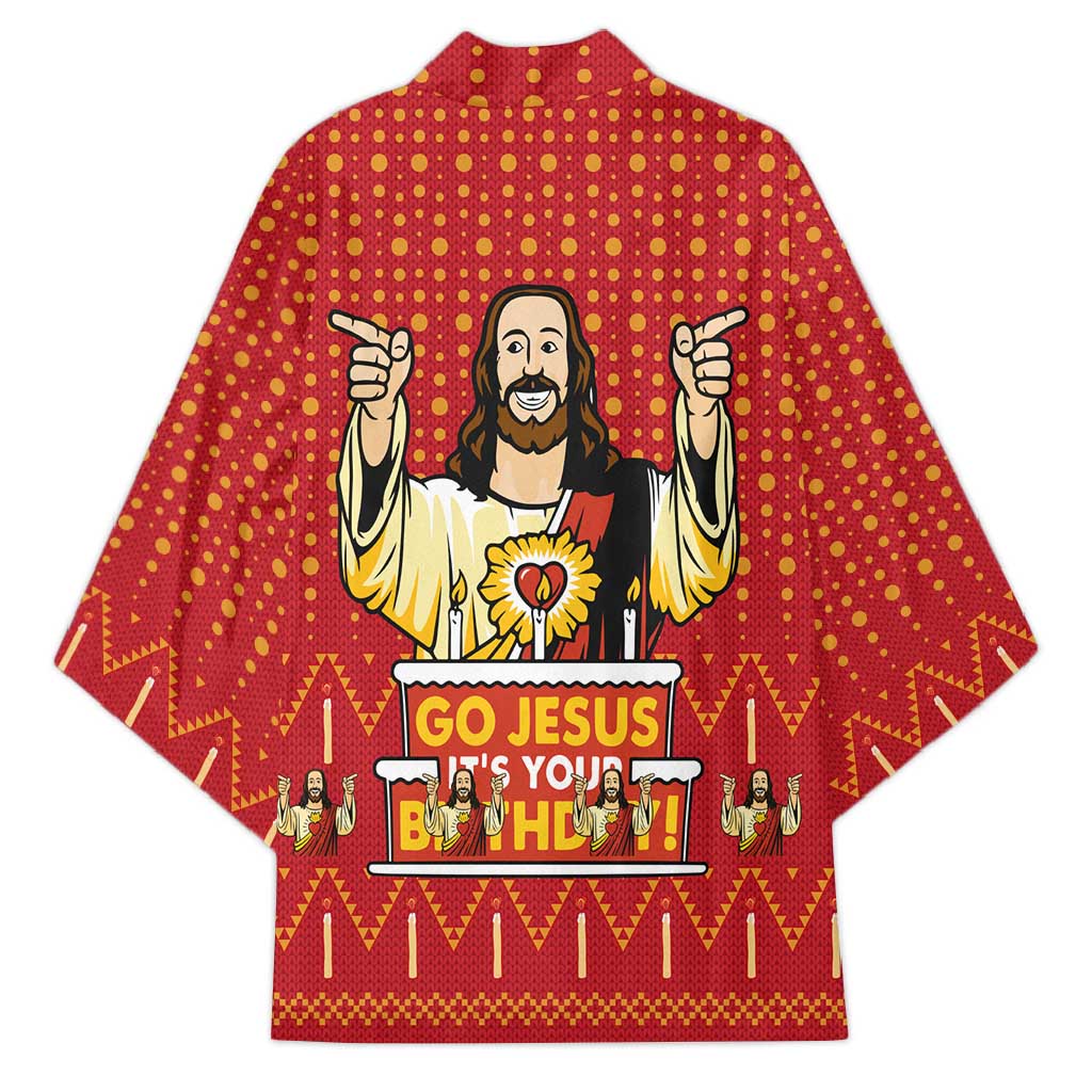 Jesus Birthday Christmas Kimono Funny Xmas Holiday Patterns - Wonder Print Shop
