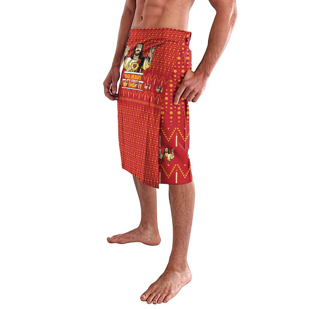 Jesus Birthday Christmas Lavalava Funny Xmas Holiday Patterns - Wonder Print Shop