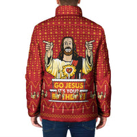 Jesus Birthday Christmas Padded Jacket Funny Xmas Holiday Patterns - Wonder Print Shop